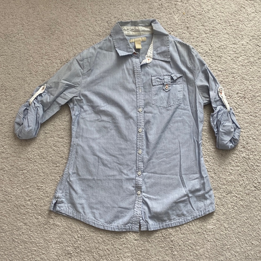 Banana republic striped button down